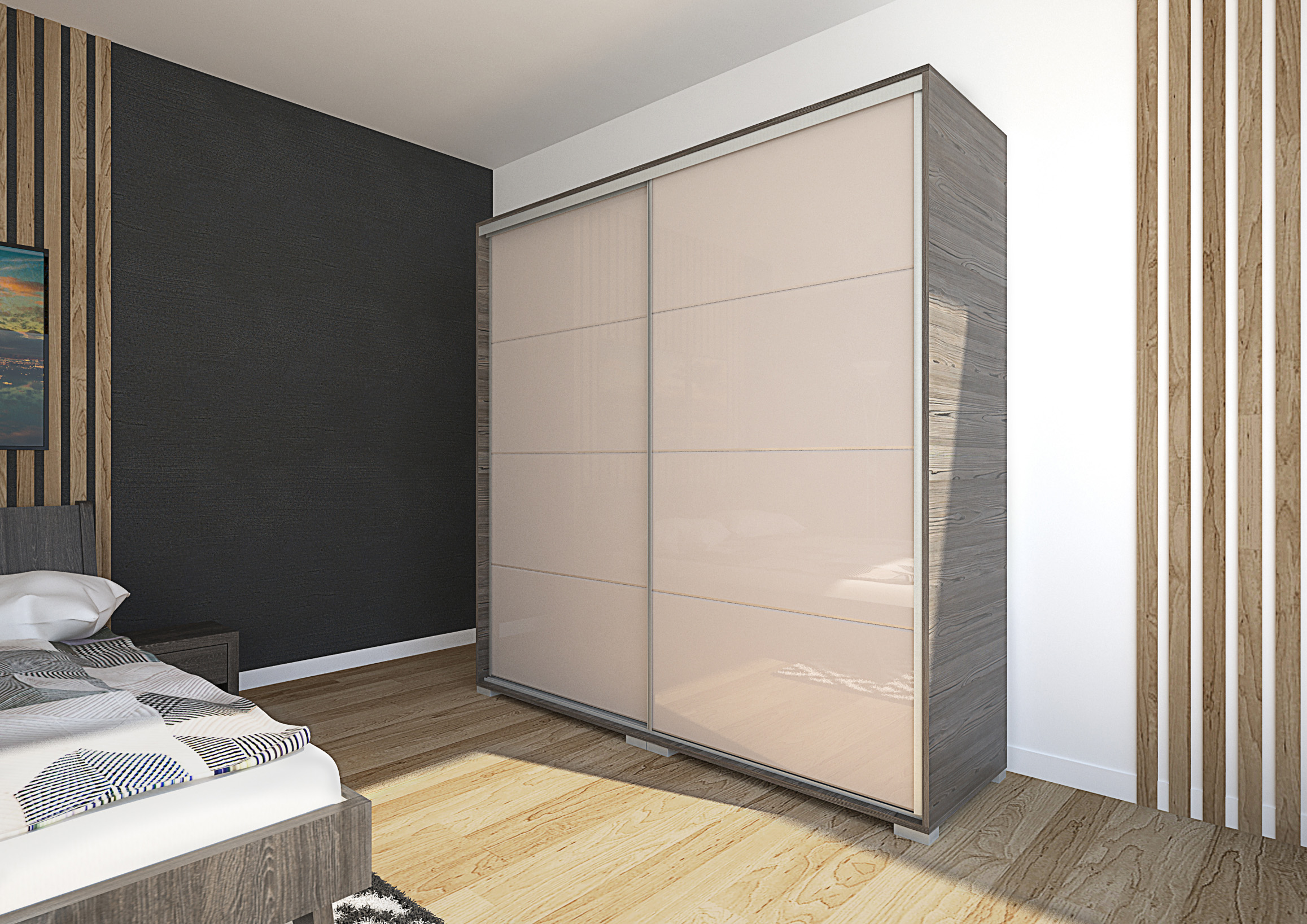 Bond tolóajtós magasfényű gardrób (dny-grd) - Image 6