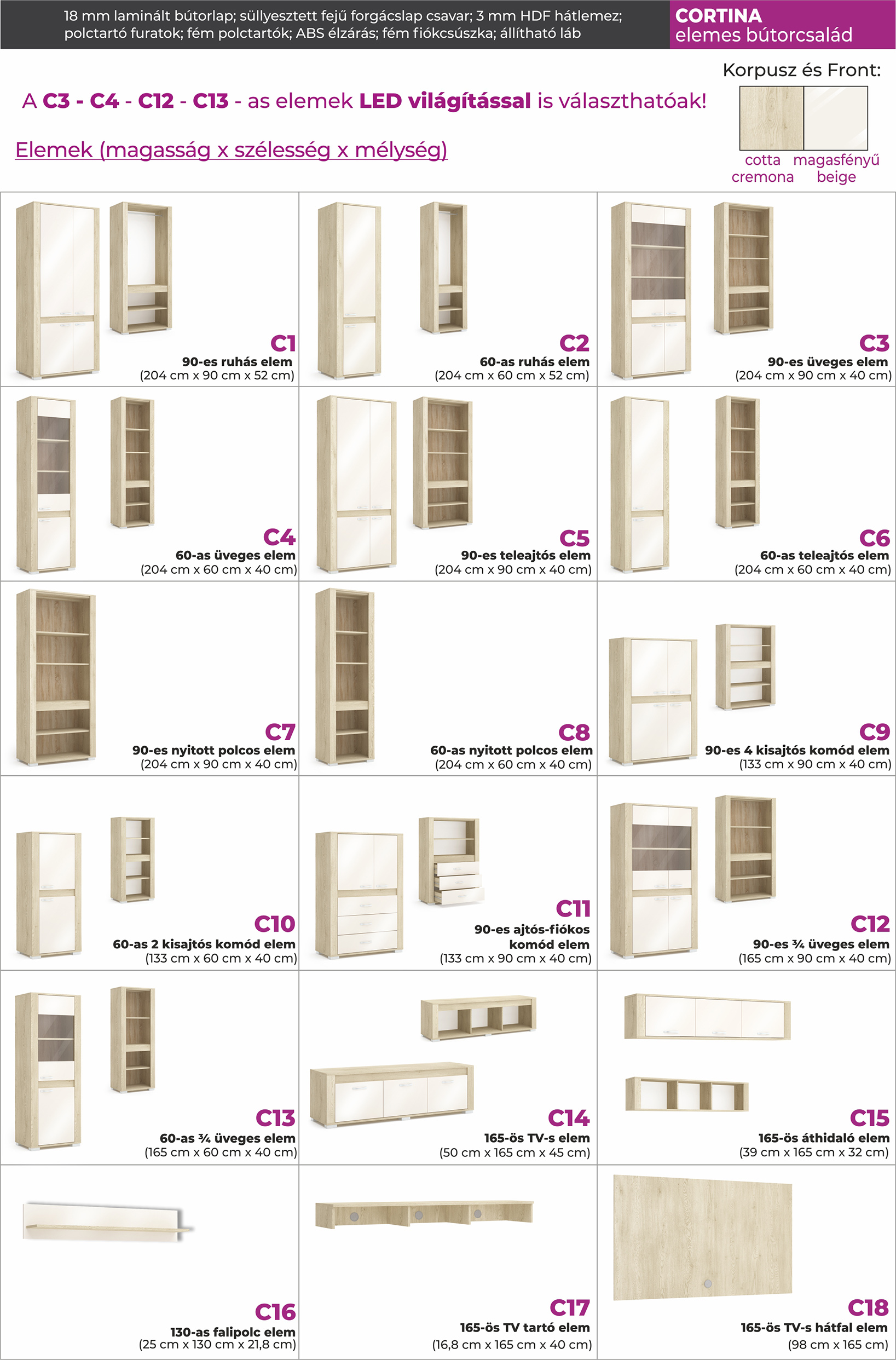 Cortina elemes bútorcsalád (dny-szks) - Image 42