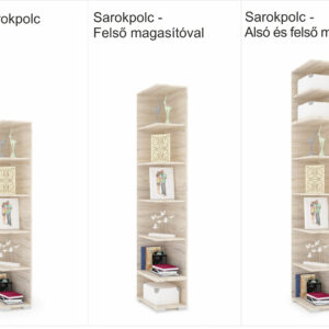 Sarokpolc tolóajtós gardróbhoz (dny-grd)