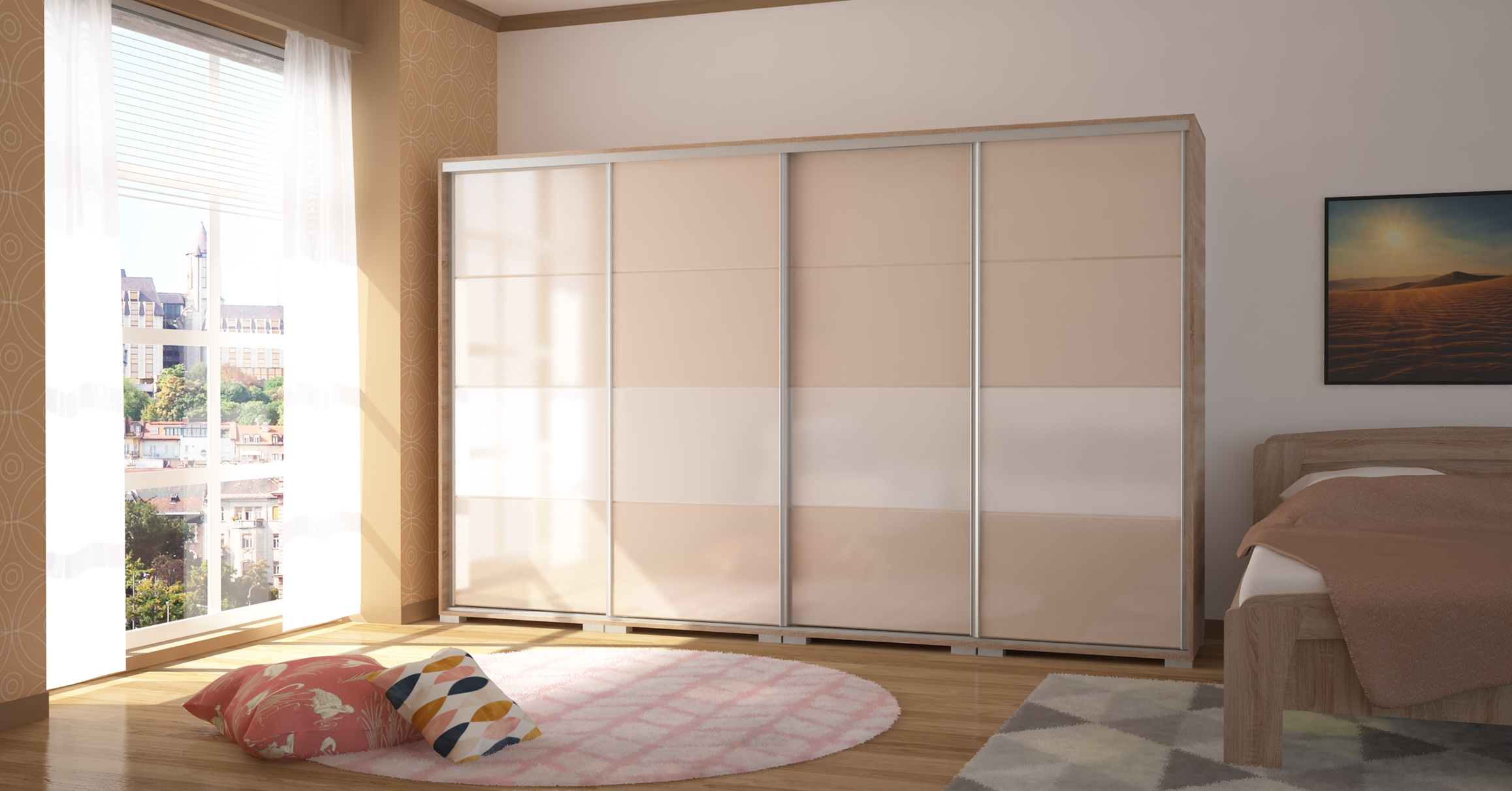 Bond tolóajtós magasfényű gardrób (dny-grd) - Image 8