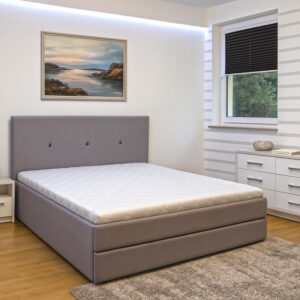 Amanda kárpitozott franciaágy keret (khm-fra)