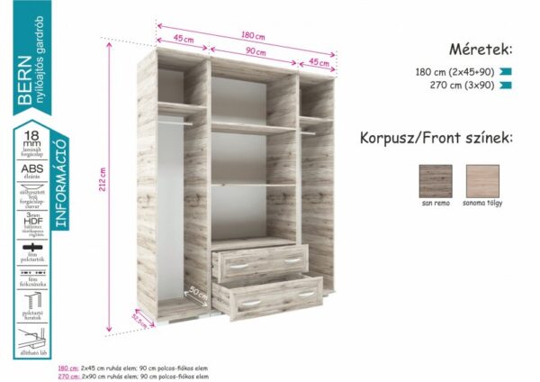 Bern keretléces gardrób - Image 10