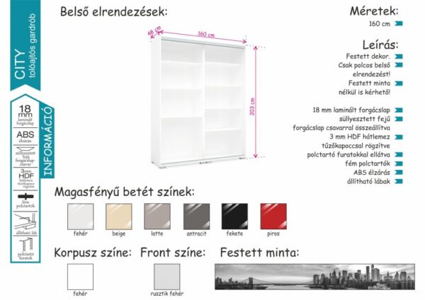 City tolóajtós gardrób - Image 7