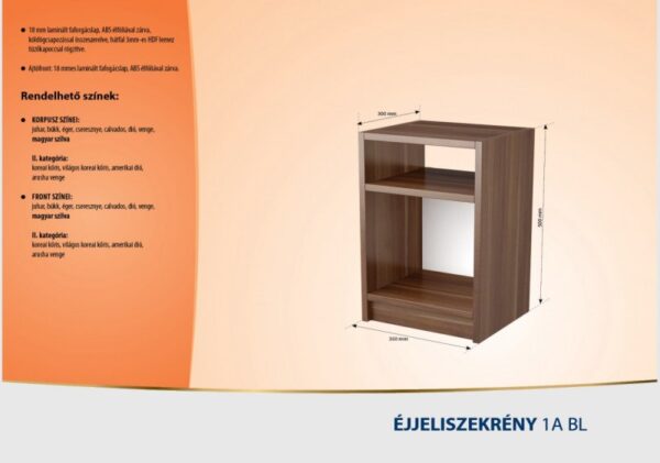 Éjjeliszekrény bl 1 ajtós