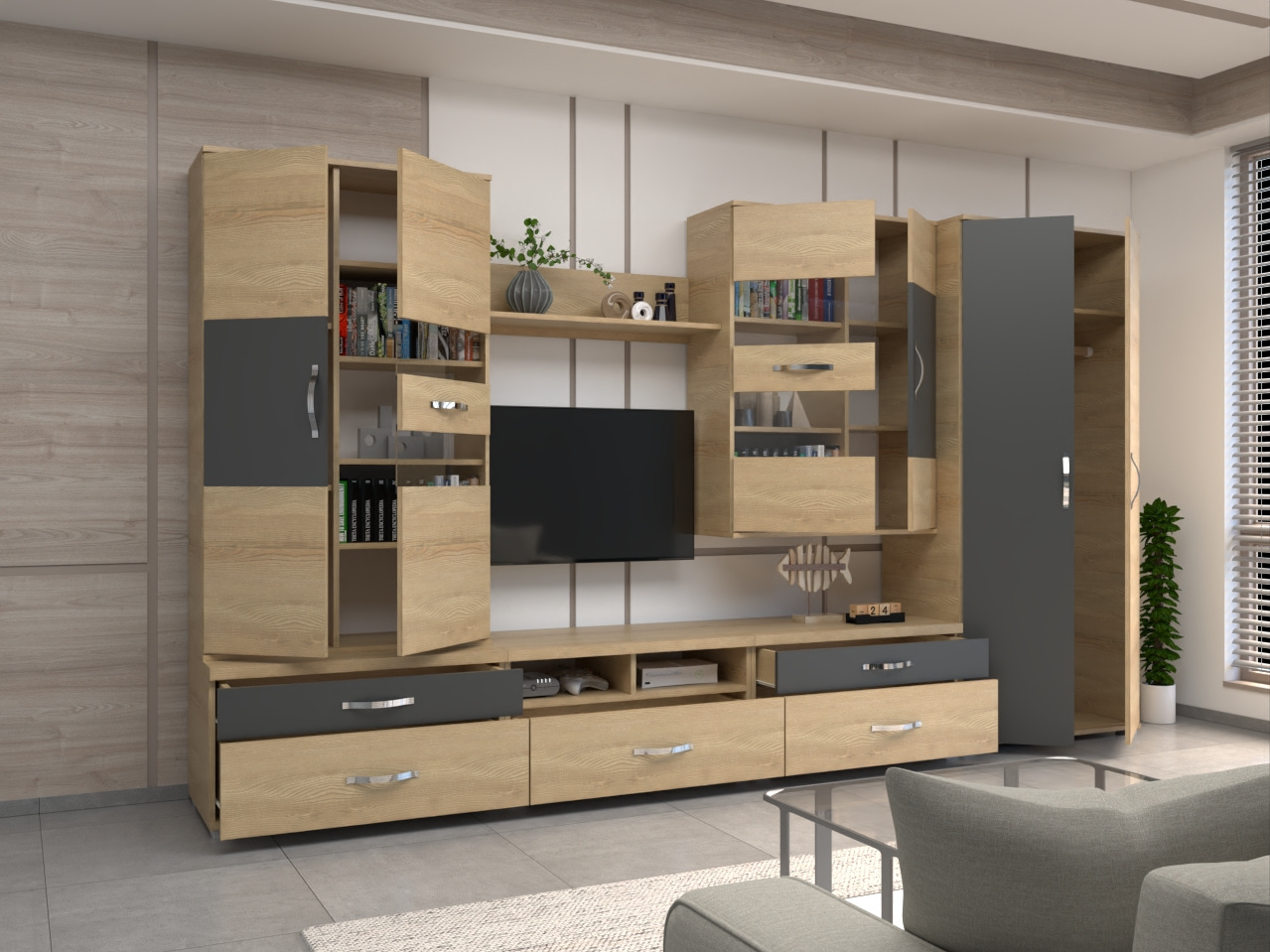 Athén BL 360cm szekrénysor (cnt-szks) - Image 5