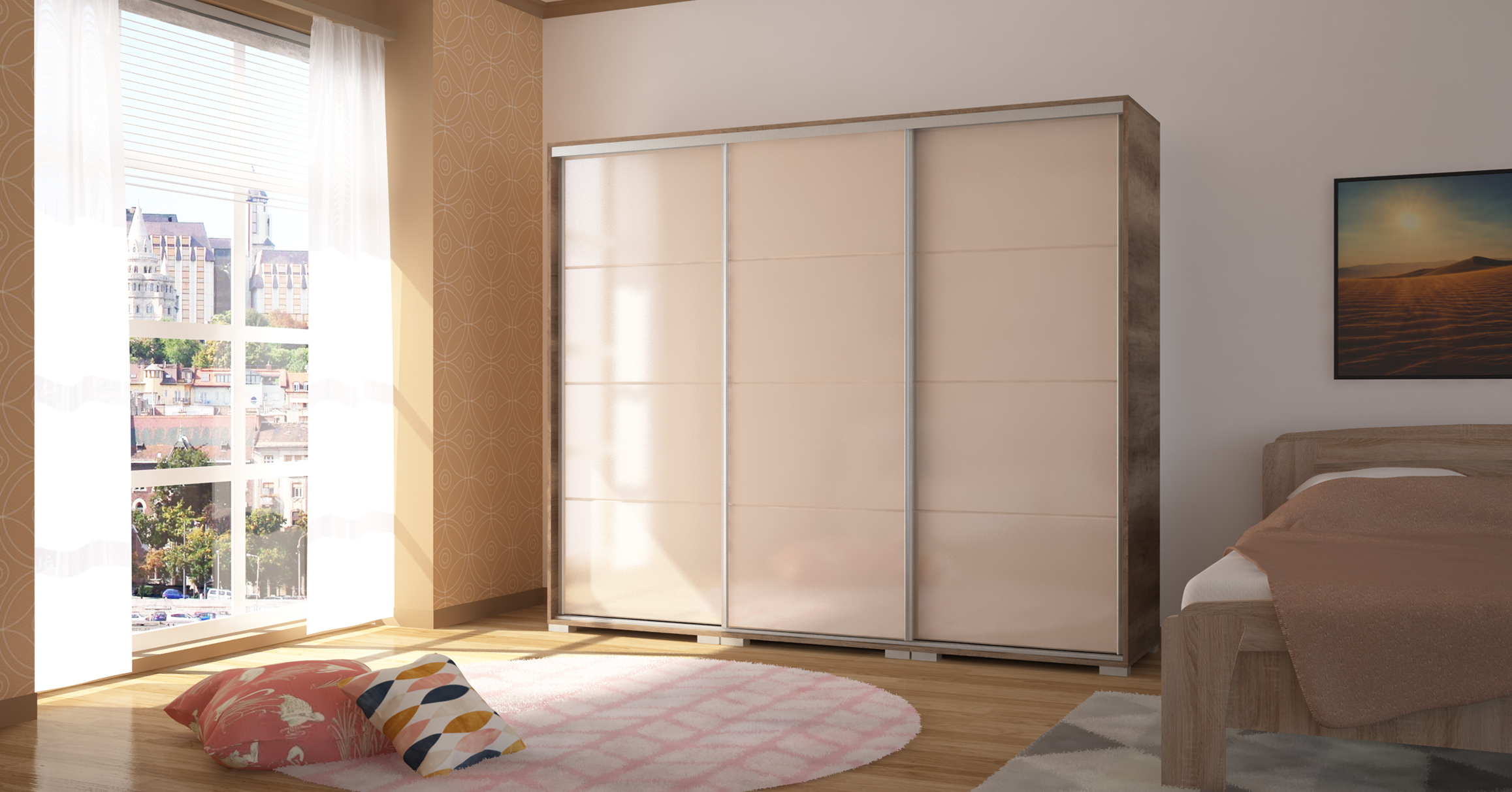 Bond tolóajtós magasfényű gardrób (dny-grd) - Image 9