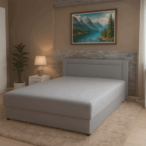 Franciaágy szögletes fejvéggel (khm-fra)