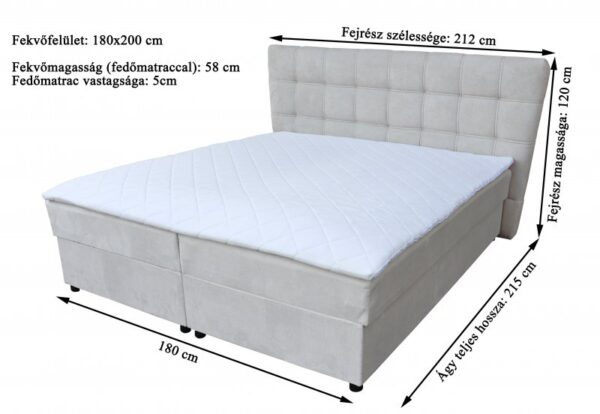 Izland boxspring franciaágy