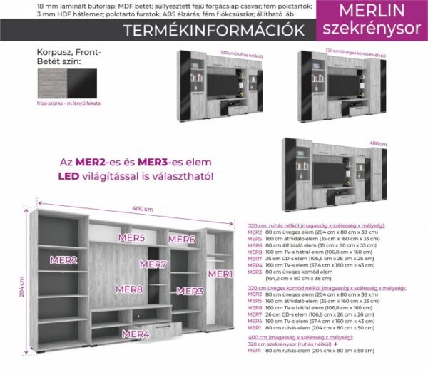 Merlin elemes szekrénysor - Image 29