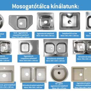 Mosogatótálca választék