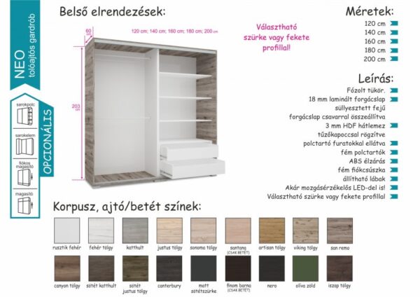 Neo tolóajtós gardrób - Image 8