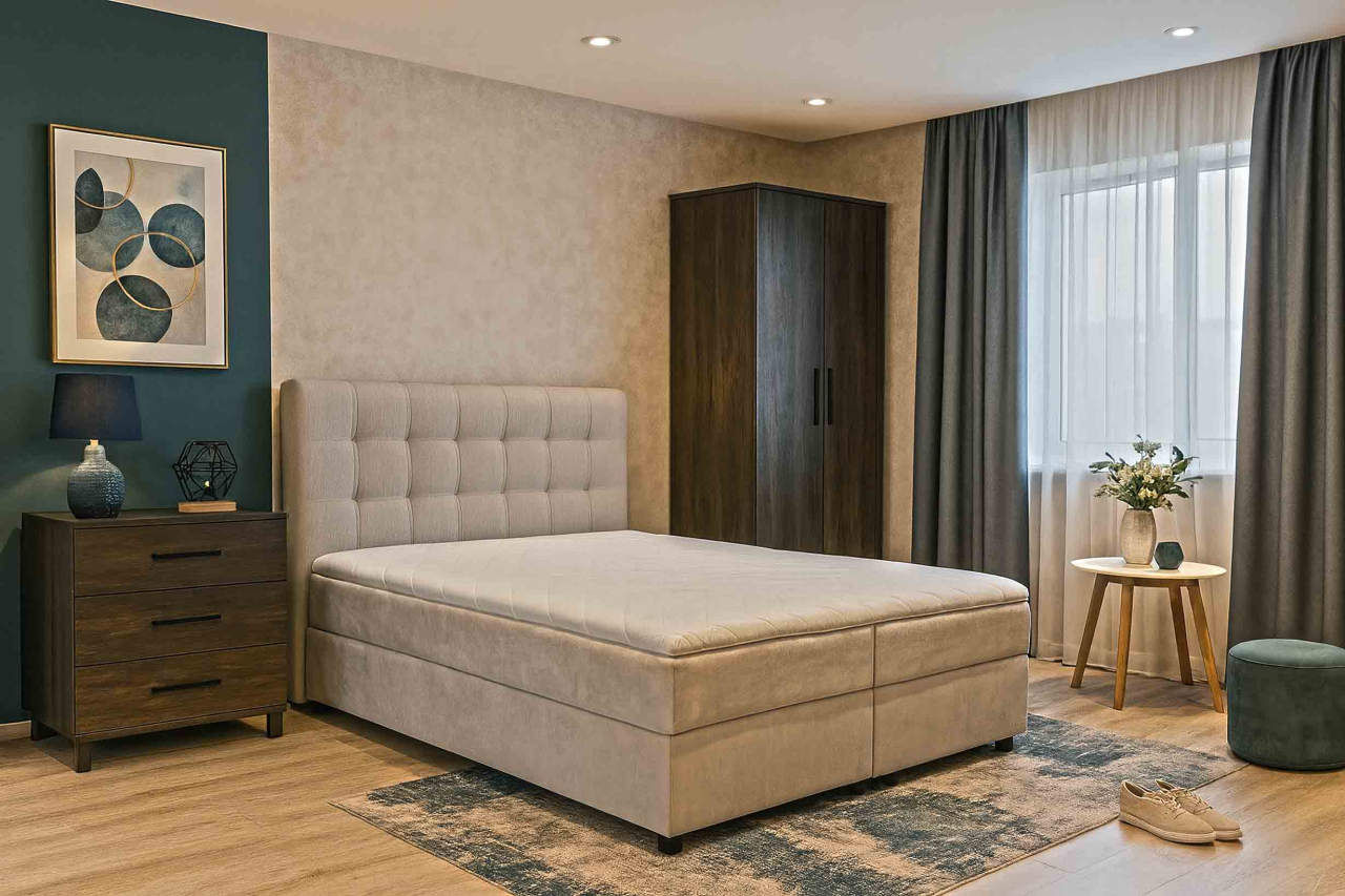 Nevada boxspring franciaágy (khm-fra)