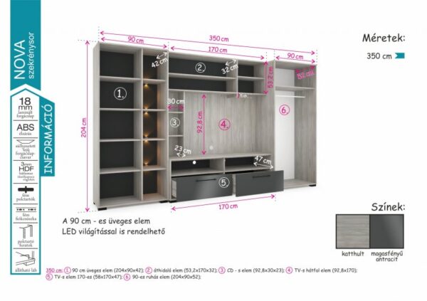 Nova-350 MF/BL szekrénysor - Image 8