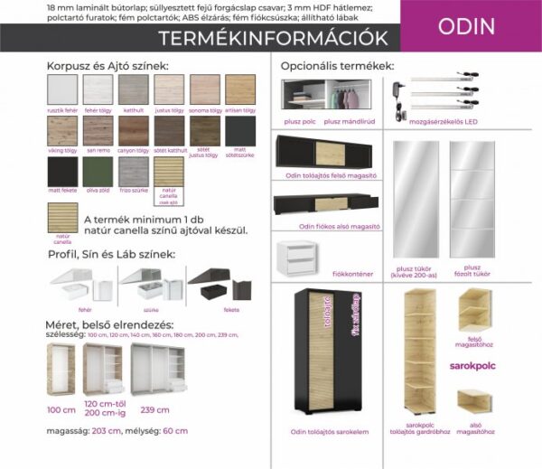 Odin tolóajtós gardrób - Image 20