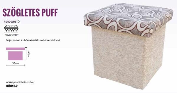 Szögletes Puff - Image 2