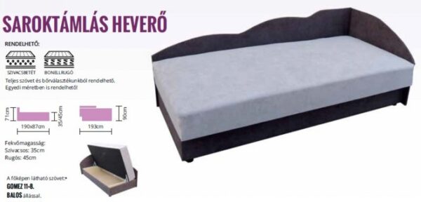Saroktámlás heverő - Image 7