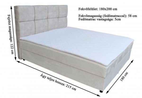 Szabrina boxspring franciaágy