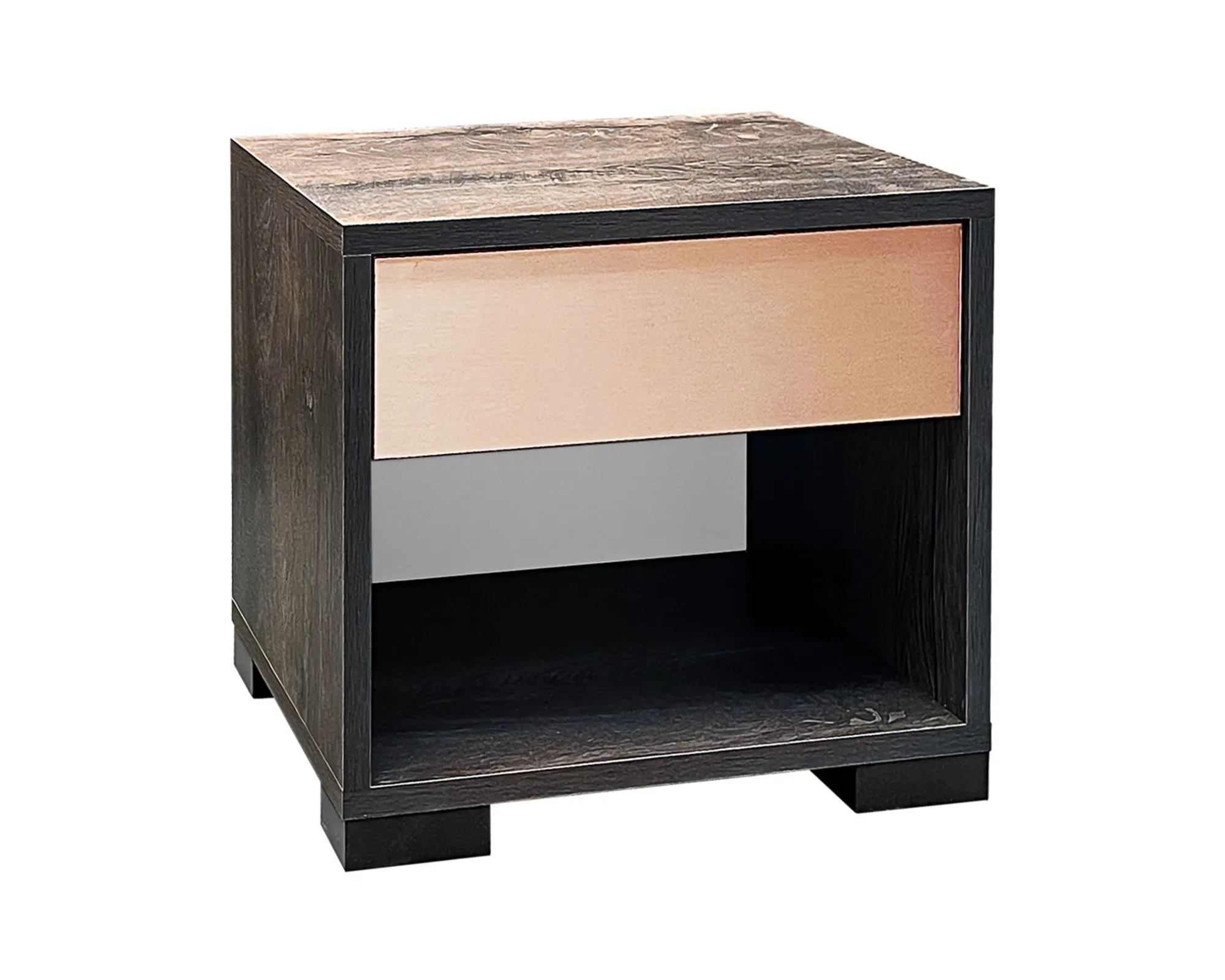 Metalic polcos fiókos éjjeliszekrény (brt-ejl)