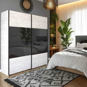 Malibu magasfényű betétes gardrób (dny-grd)