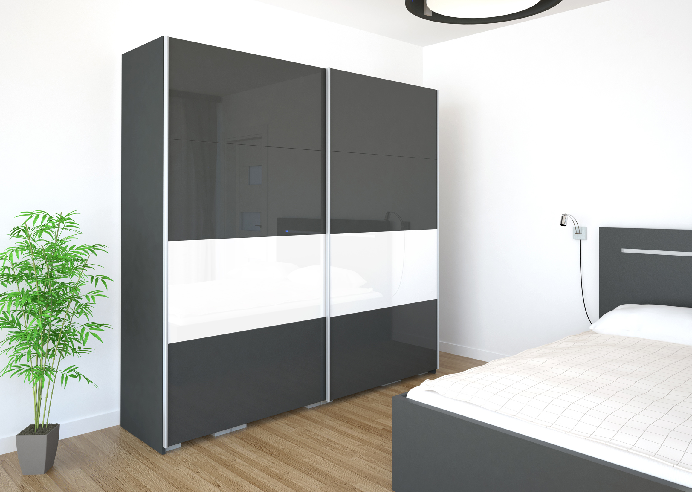 Malibu magasfényű gardrób (dny-grd)