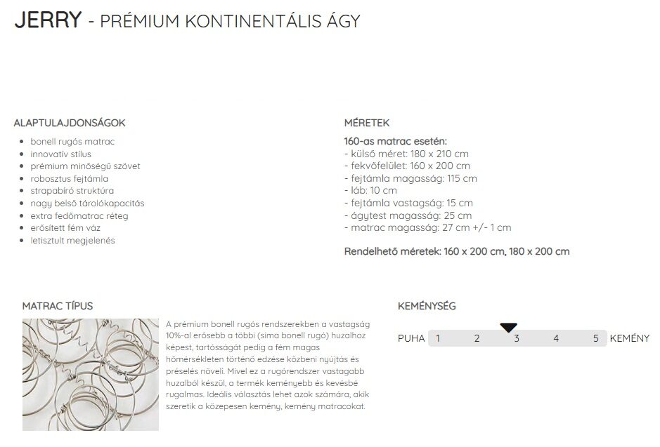 Jerry - Prémium kontinentális ágy (mlo-fra) - Image 5